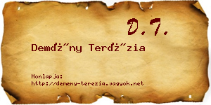 Demény Terézia névjegykártya